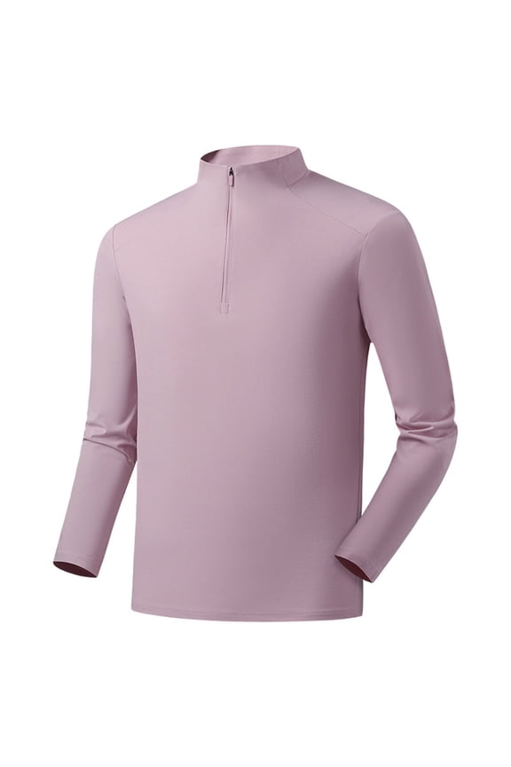 Quarter Zip Pullover Men Moisture Wicking Performance Heather Midlayer Golf 1/4 Zip Pullover Mens Sweatshirt