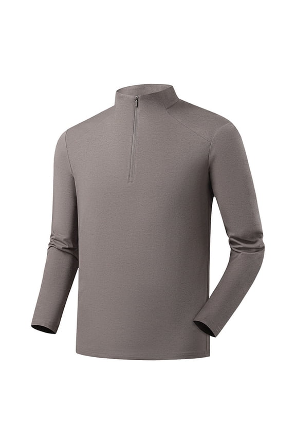 Quarter Zip Pullover Men Moisture Wicking Performance Heather Midlayer Golf 1/4 Zip Pullover Mens Sweatshirt