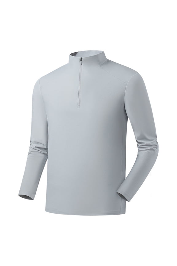 Quarter Zip Pullover Men Moisture Wicking Performance Heather Midlayer Golf 1/4 Zip Pullover Mens Sweatshirt