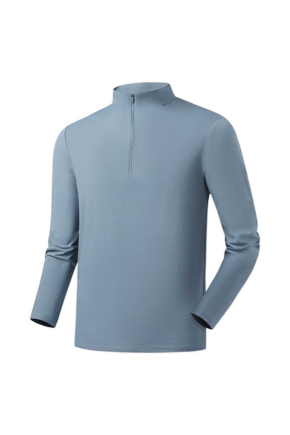 Quarter Zip Pullover Men Moisture Wicking Performance Heather Midlayer Golf 1/4 Zip Pullover Mens Sweatshirt