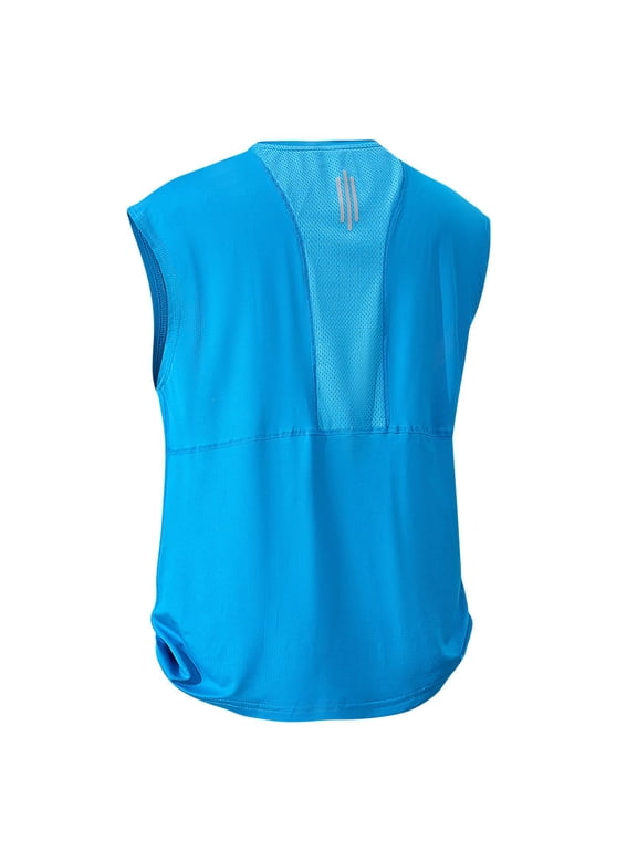 Sleeveless Cycling Jersey Men, Biking Base Layer Breathable and Lightweight with Back Pocket Sports Vest