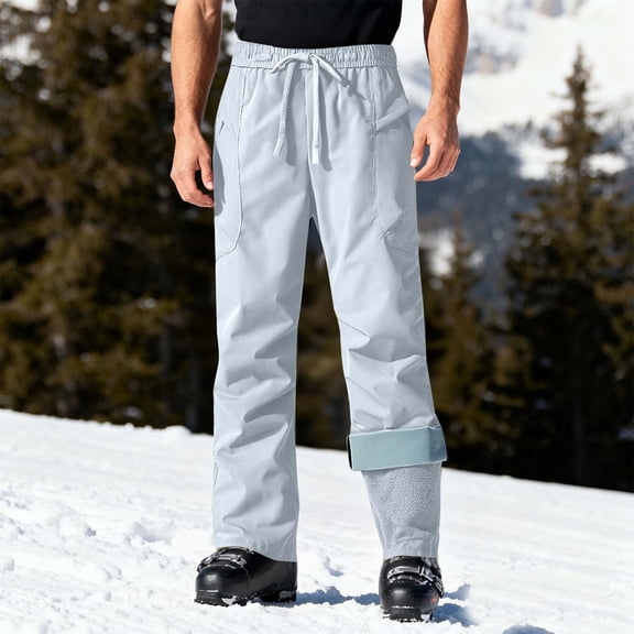 Kakii Unisex 3-in-1 Ski Pants, Waterproof Windproof Snow Pants with Detachable Fleece Liner & Multiple Pockets, Winter Hiking Trousers