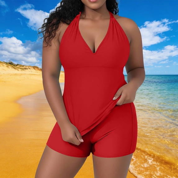 Kakii Workout Sets for Women 2 Piece Wrap Halter Tank Top High Waist Biker Shorts Yoga Pilates Outfits