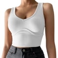 thumbnail image 1 of Kakina CMSX Tank Tops for Women Clearance Fashion Women Casual Solid Sexy Sleeveless Bandeau Vest Base Shirt Tops Deals, 1 of 4