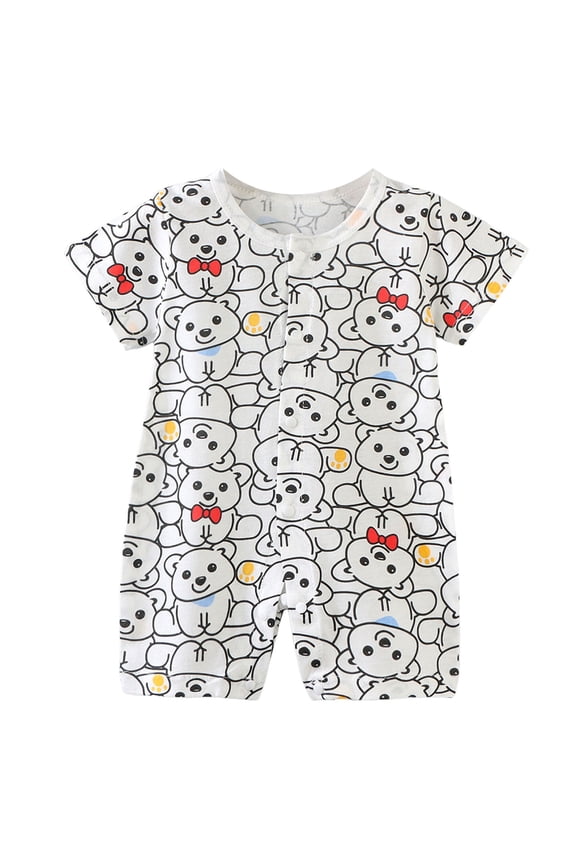 9-12 Month Boy Clothes Baby Long Sleeve Romper Jumpsuit One Piece Pajamas Boy Girl Coverall Sleeper,White