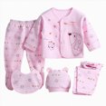 thumbnail image 1 of Kakishop Baby Clothes Baby Bodysuit and Pant Sets Ribbed Romper Soft Newborn Boy Girl Clothes Outfits Layette Gift Set (Pink,0-3 Months), 1 of 4