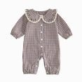 thumbnail image 1 of Kakishop Baby Romper Long Sleeve Newborn Infant Toddler Boy Girl Jumpsuit with Snap Closure Bodysuit Clothes for Baby Boy (Coffee,0-3 Months), 1 of 7
