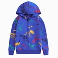 thumbnail image 1 of Kakishop Boys Hoodies Dinosaur Toddler Boys Jacket Kids Sweatshirts Long Sleeve Hooded Shirts 3-12 Years (Blue,5-6 Years), 1 of 7