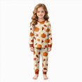 thumbnail image 1 of Kakishop Children's Halloween Cartoon Print Long Sleeved Pants Two Piece Set Girls' Casual Fall Winter Outfits Set Pajamas Dailywear Set for 2t 3t 4t 5t 6t 7t 8t (Yellow,6-7 Years), 1 of 9
