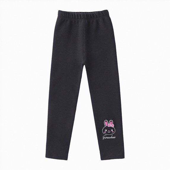 Kakishop Girls Winter Warm Leggings Kids Fleece Lined Thick Basic Full Pants for 2-8 Years, 7-8 Years