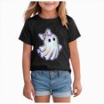 thumbnail image 1 of Kakishop Halloween Shirts for Girl Thanksgiving Ghost Print Shirts Cute Fall Graphic Tees, 9-10 Years, 1 of 5