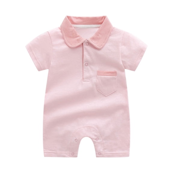 Kakishop Infant Baby Boy Girl Mallard Duck Romper Short Sleeve Animal Duck One Piece Bodysuit Tops Hunting Baby Clothes,Pink