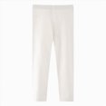 thumbnail image 1 of Kakishop Toddler Girls Solid Color Leggings Stretchy Tight Pants Full Length Basic Leggings for Girls (White,5 Years), 1 of 4
