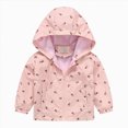 thumbnail image 1 of Kakishop Toddler Rain Jacket Kids Cartoon Windbreaker Coat Baby Girl Boy Zip Hooded Outerwear Fall Infant Raincoat (Pink,2-3 Years), 1 of 5