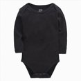 thumbnail image 1 of Kakishop Unisex Baby Onsies Solid Baby Bodysuit Romper Blank for 0-18 Months Boys Girls (Black,9), 1 of 7