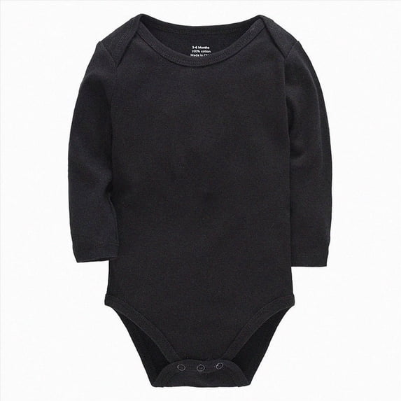 Kakishop Unisex Baby Onsies Solid Baby Bodysuit Romper Blank for 0-18 Months Boys Girls (Black,9)
