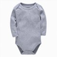 thumbnail image 1 of Kakishop Unisex Baby Onsies Solid Baby Bodysuit Romper Blank for 0-18 Months Boys Girls (Grey,18), 1 of 7