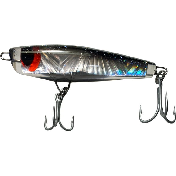 Kaku Large Popper Floating Lure, Purple and Clear