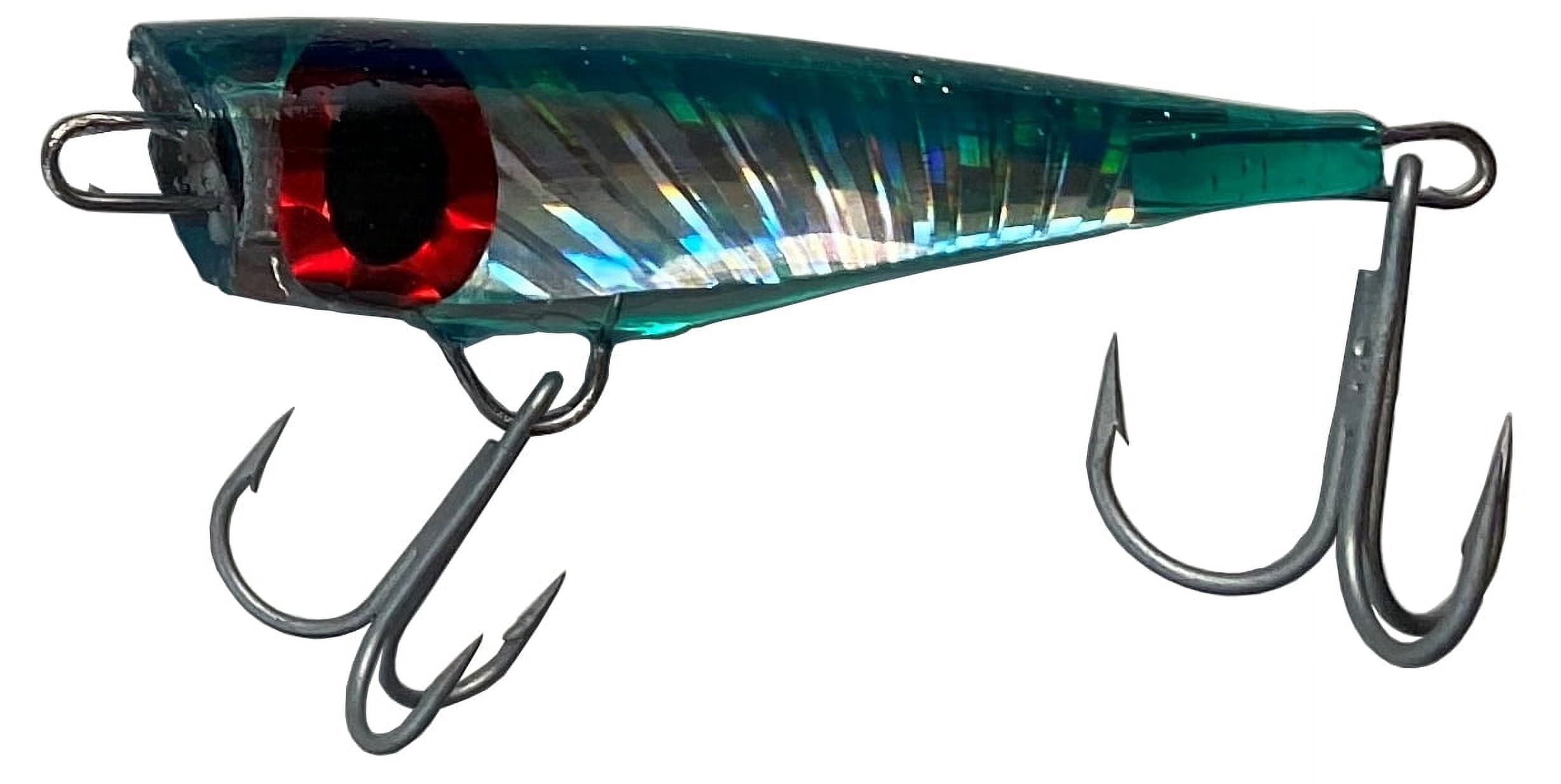 Kaku Small Popper Lure in Purple and Black for Saltwater Fishing