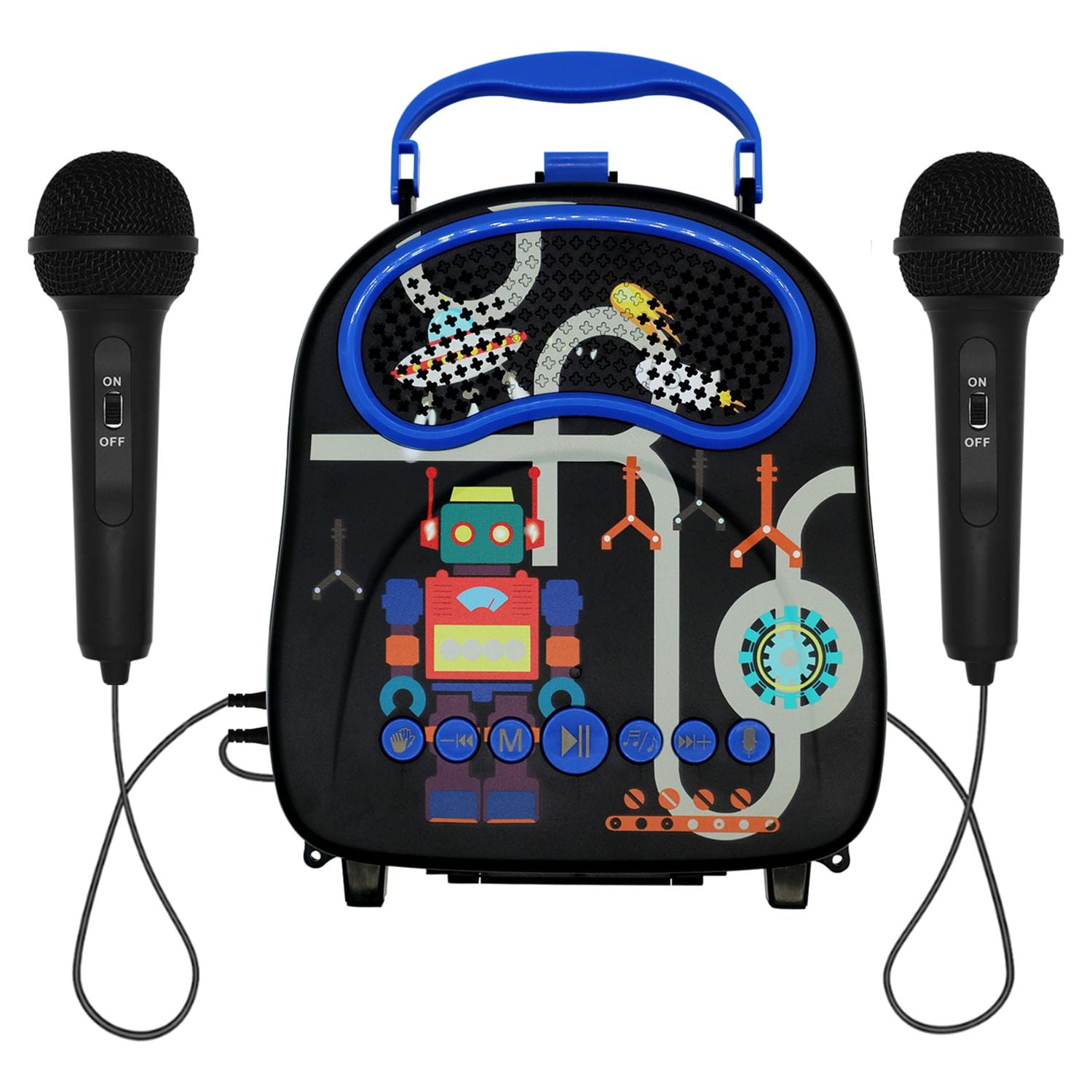 Kakutoy Kids Karaoke Machine for Boys with 2 Microphones Portable Toddler  Singing Toy Children Karaoke Speaker for Birthday Festival Gift