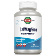 KAL Cal/Mag/Zinc | 1000 mg of Calcium, 400 mg of Magnesium & 15 mg of Zinc | Healthy Bones, Muscle, Heart & Immune Function Support | 250 Tablets