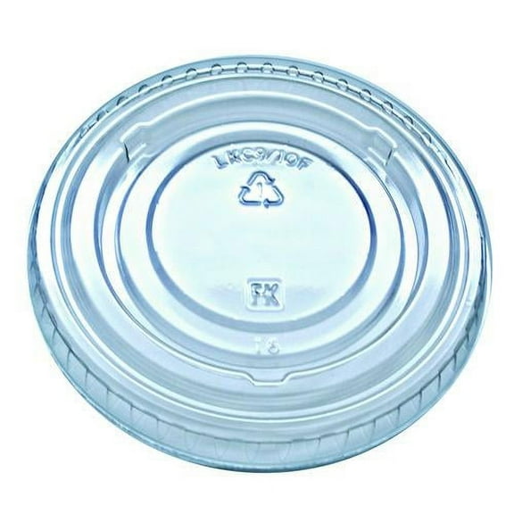 Kal-Clear/Nexclear Drink Cup Lids Flat No-Slot Fits 9 to 10 oz Cold Cups Clear 2500/Carton 9508068