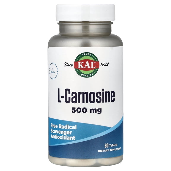 KAL L-Carnosine, 500 mg, 30 Tablets
