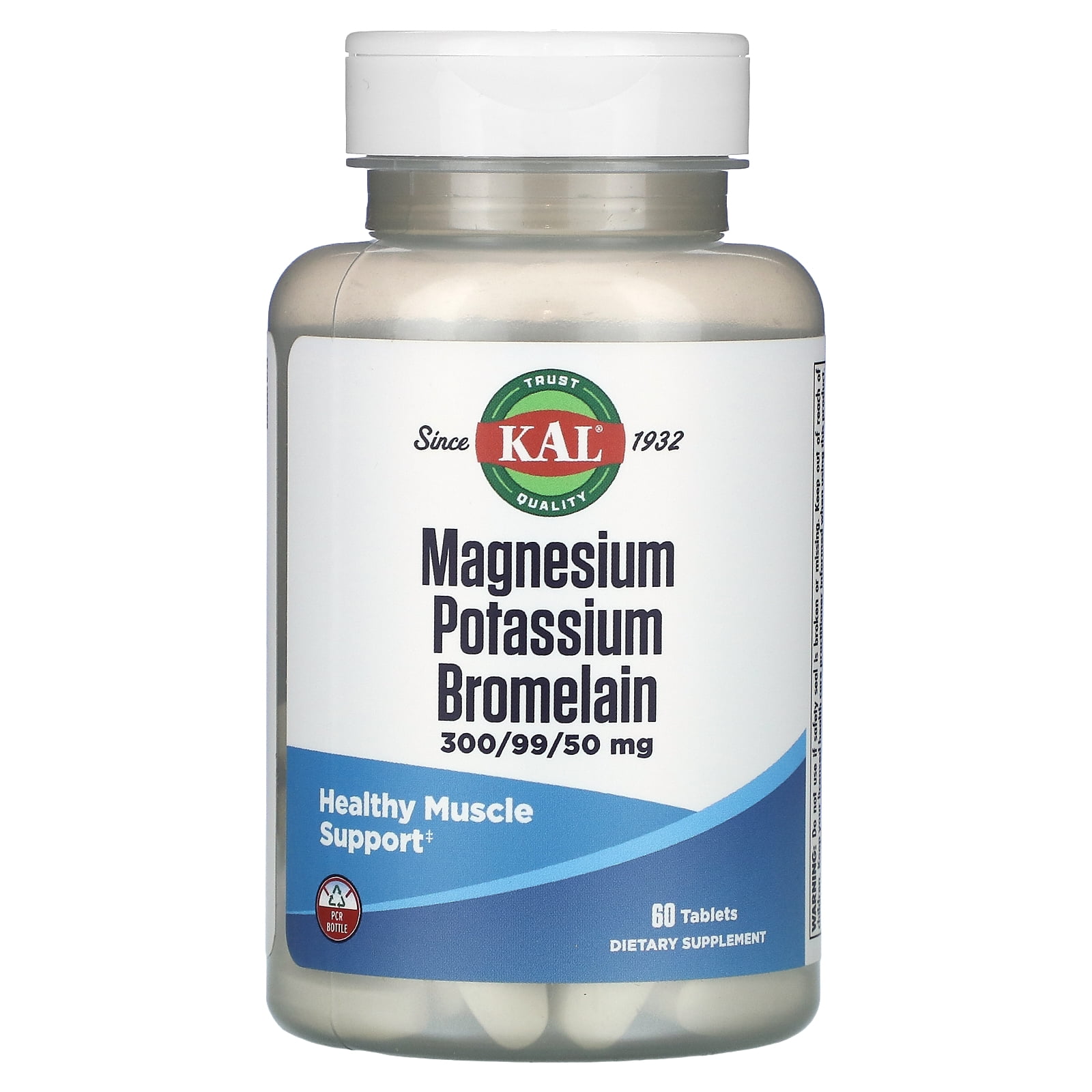 Kal Magnesium Potassium Bromelain 60 Tablets