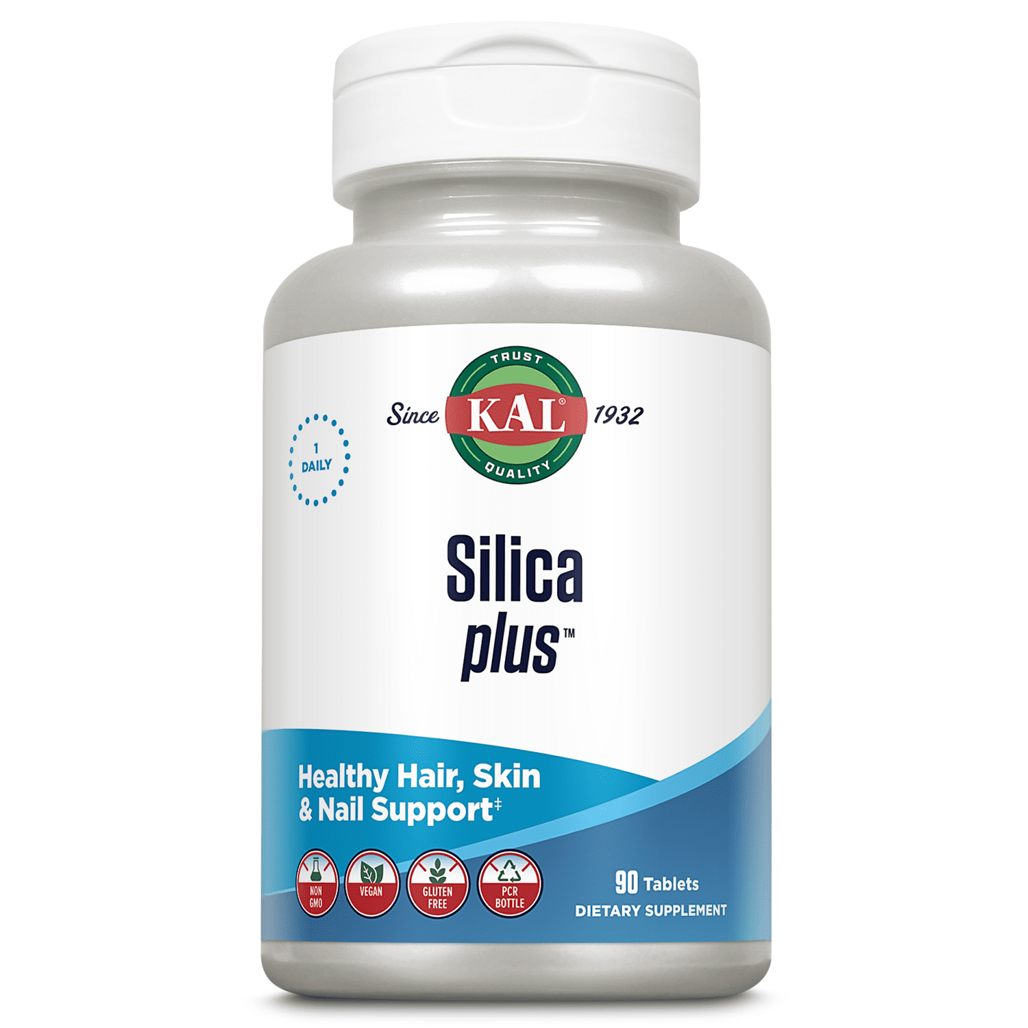 KAL Silica Plus Tablets, Skin, Hair and Nail Supplement, 90 Count
