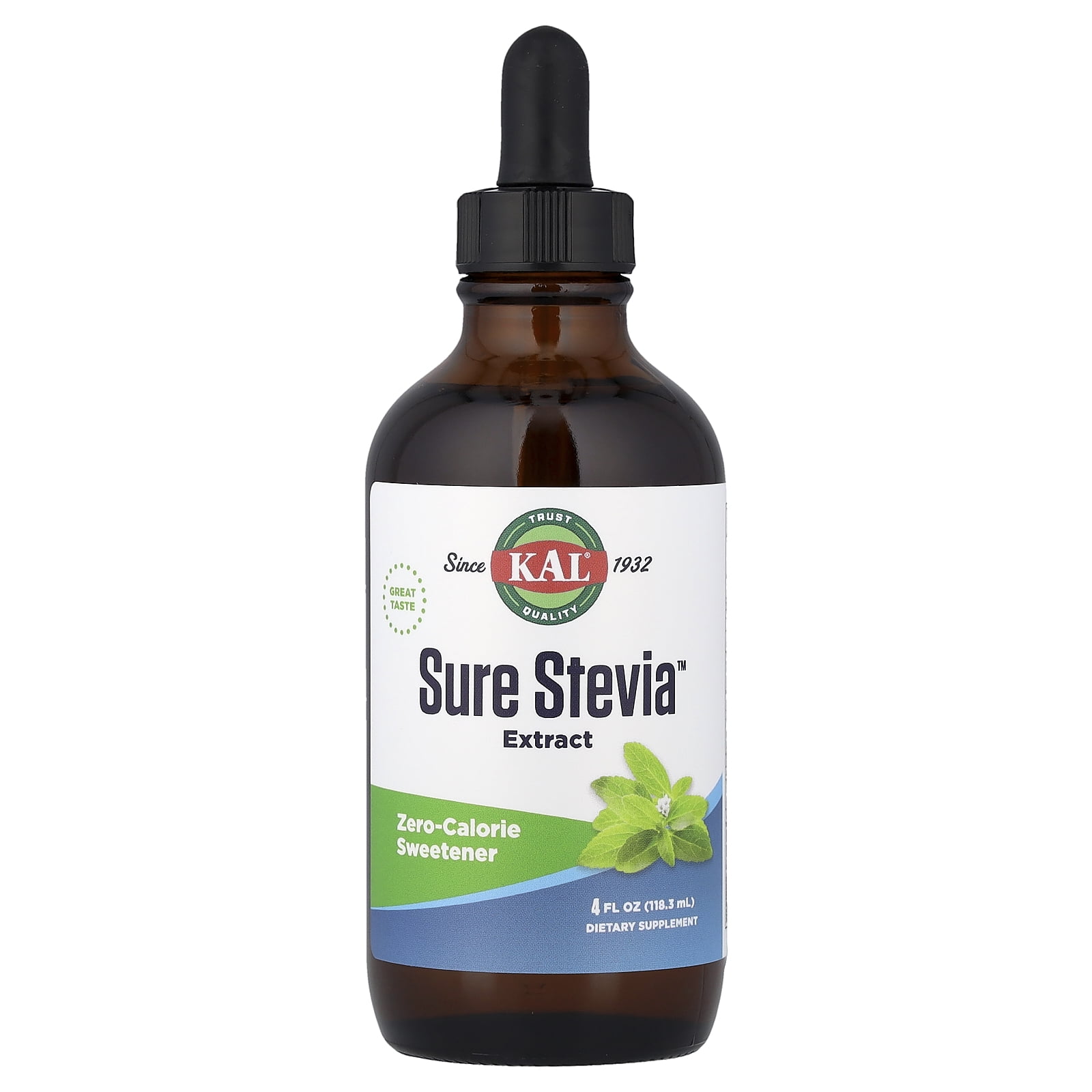Zero Kal KAL Sure Stevia Extract, Zero Calorie Sweetener, Low Carb, Plant Based ...