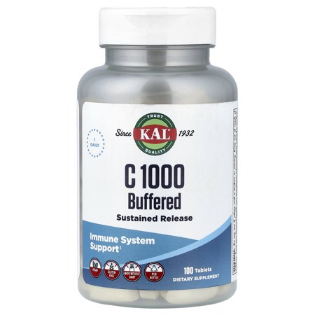 Kal Vitamin C-1000mg Buffered & Timed Release 100 Sustained Release Tablet