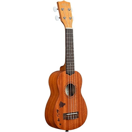 Kala 15S Satin Mahogany Ukulele with Hawaiian Island Laser Etching KA-15S-H1