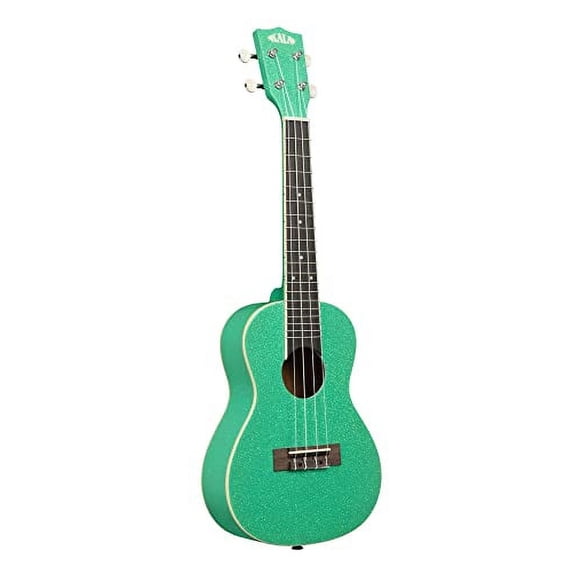 Kala Brand Music Co. Sparkle Collection, 4-String Ukulele, Right, Green, Concert (KA-SPRK