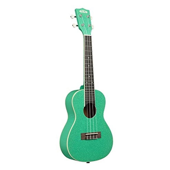 Kala Brand Music Co. Sparkle Collection, 4-String Ukulele, Right, Green, Concert (KA-SPRK