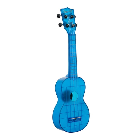 Kala Brand Music Co. The Waterman Sea Glass Collection, 4-String Ukulele, Right, Cobalt Blue, Soprano (KA-WMT-BL-S)