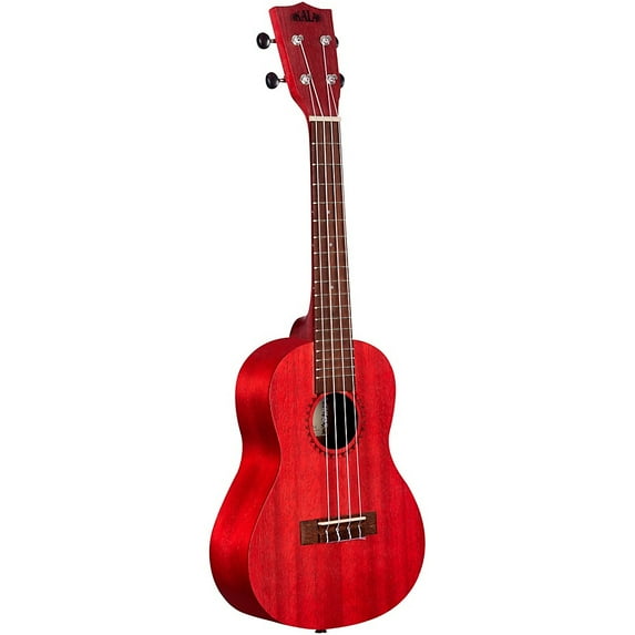 Kala Brand Music Co. Watercolor Meranti Collection, 4-String Ukulele, Right, RED, Concert (KA-MRT C)