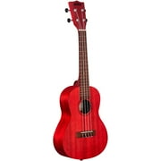 Kala Brand Music Co. Watercolor Meranti Collection, 4-String Ukulele, Right, RED, Concert KA-MRT C