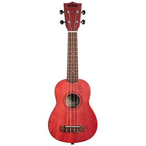Kala Brand Music Co. Watercolor Meranti Collection, 4-String Ukulele, Right, RED, Soprano (KA-MRT S)