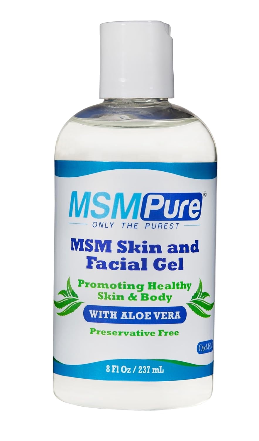 Kala Health MSMPure Max Strength Skin & Facial MSM Gel with Organic Aloe, 8 oz ñ Preservative-Free Skin Care for Smooth, Radiant Skin