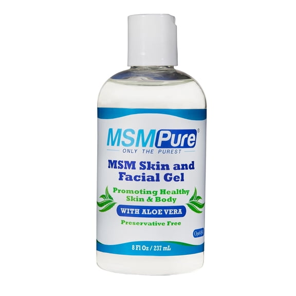 Kala Health MSMPure Max Strength Skin & Facial MSM Gel with Organic Aloe, 8 oz Preservative-Free Skin Care for Smooth, Radiant Skin
