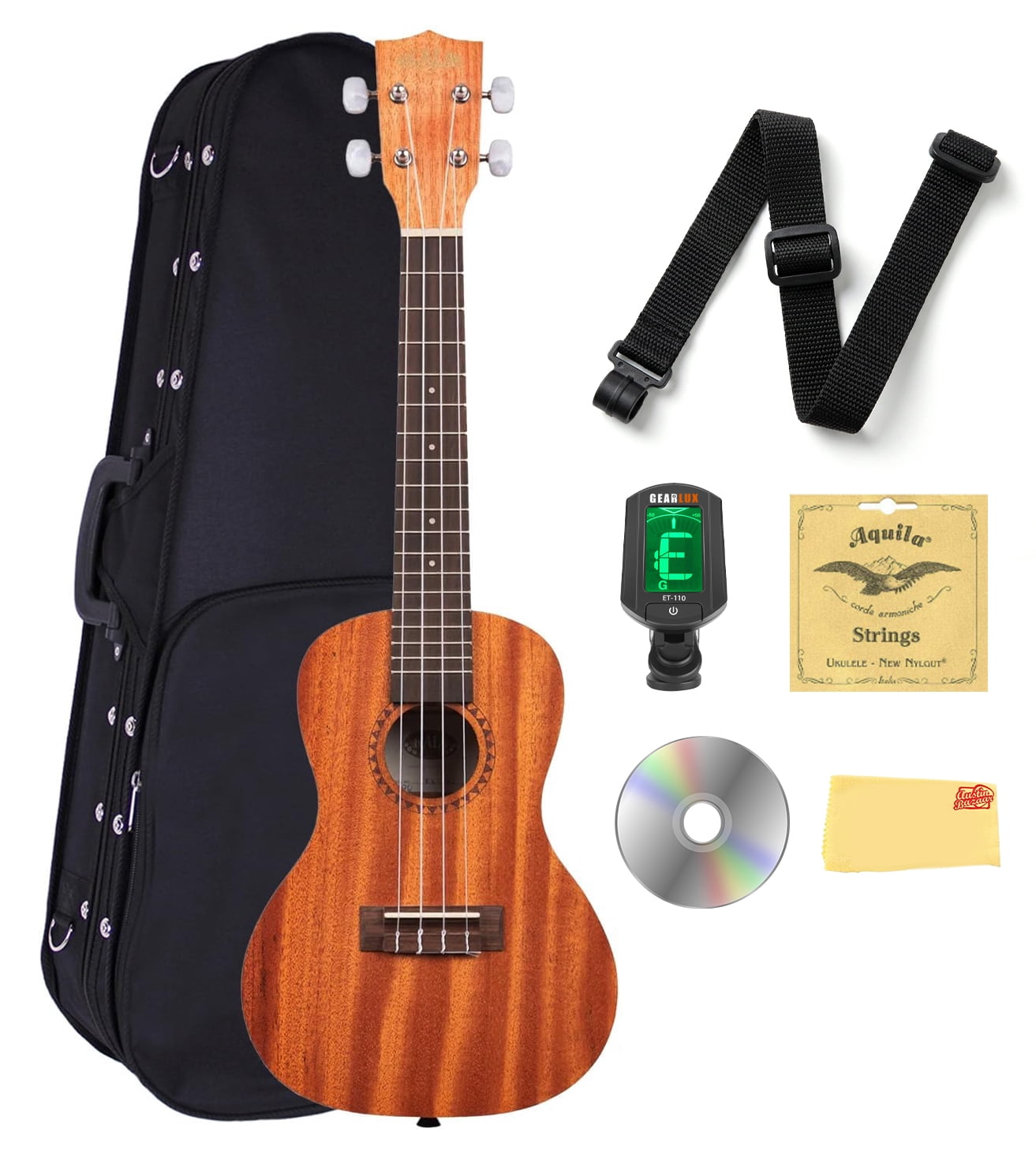 Kala KA-15C Satin Mahogany Concert Ukulele w/ Hard Case