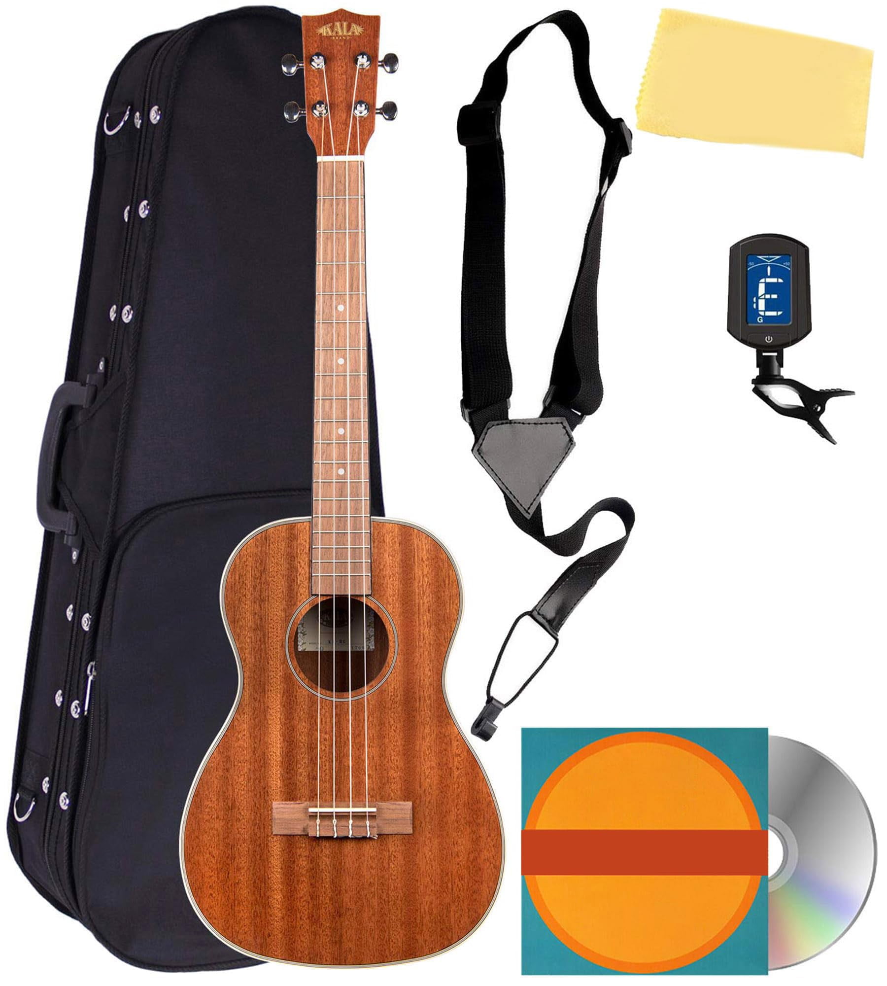 Kala KA-BG Gloss Mahogany Baritone Ukulele - Natural w/ Hard Case