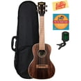 thumbnail image 1 of Kala KA-EBY-C Striped Ebony Concert Ukulele Bundle with Hard Case, Tuner, Austin Bazaar Instructional DVD, and Polishing Cloth, 1 of 5