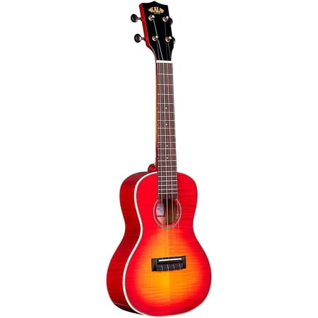 Kala KA-FMCB-C Flame Maple Concert Ukulele, Cherry Burst