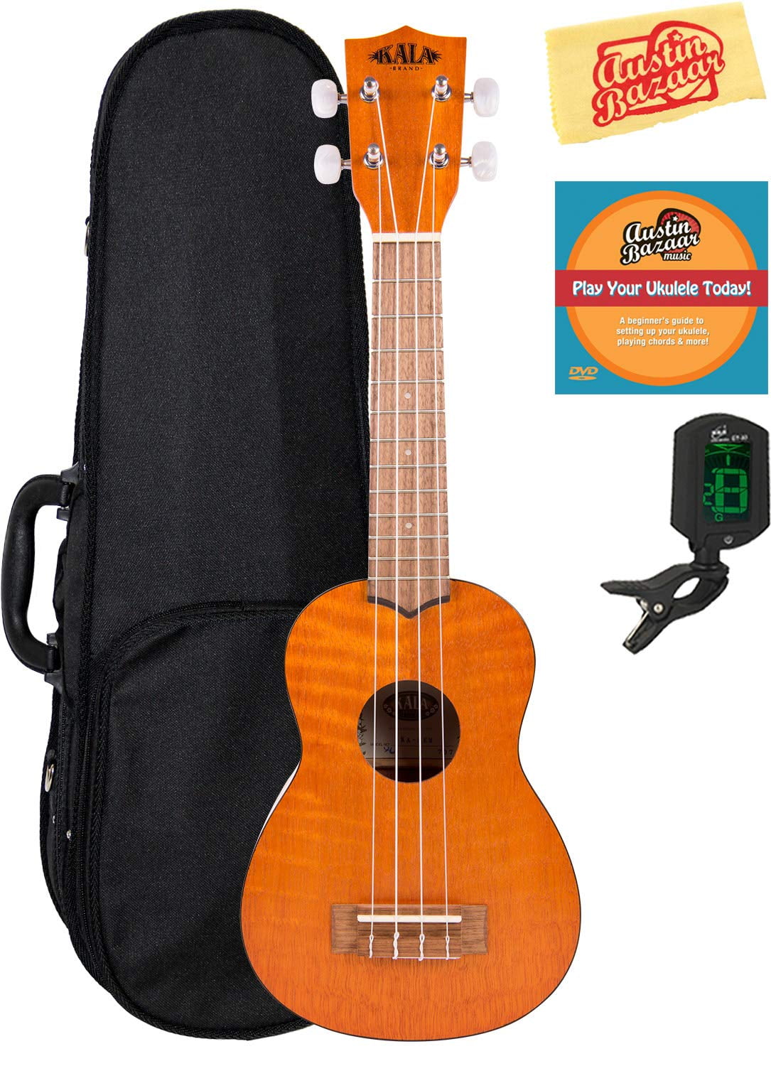 Kala KA-SEM Exotic Mahogany Soprano Ukulele w/ Hard Case