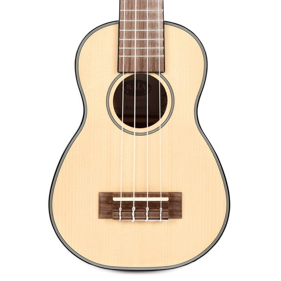 Kala KA-SSLNG Soprano Long Neck - Solid Spruce Top / Mahogany Ukulele, Natural, Soprano
