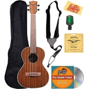 Kala KA-TG Gloss Mahogany Tenor Ukulele Bundle with Gig Bag, Tuner, Strap, Strings, Austin Bazaar Instructional DVD, and Polishing Cloth
