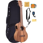Kala KA-TK-T-CE Teak Tri-Top Tenor Acoustic-Electric Ukulele w/ Case