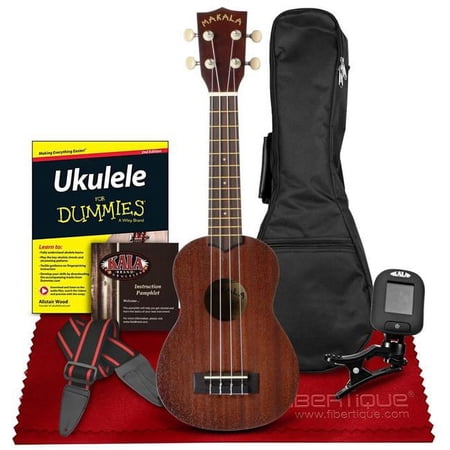 Kala KALA-MK-S-PACK-KIT4501-NFBA MK-S Fingerboard Mahogany Body Ma Soprano Ukulele, Walnut