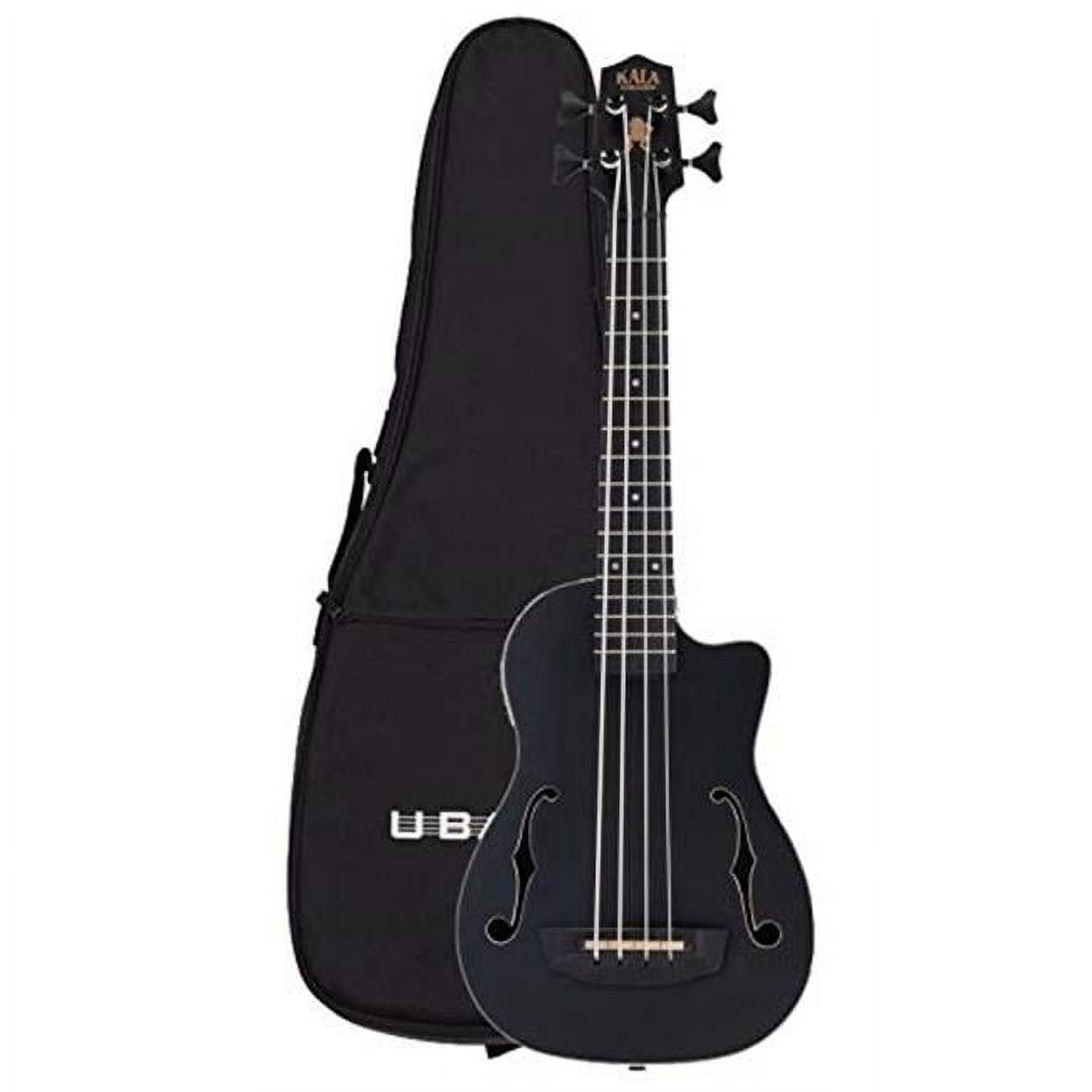 Kala KALA-UBASS-JYMN-BK-FS-NM Journeyman UBass Black U-BASS Mahogany with Gig Bag - New